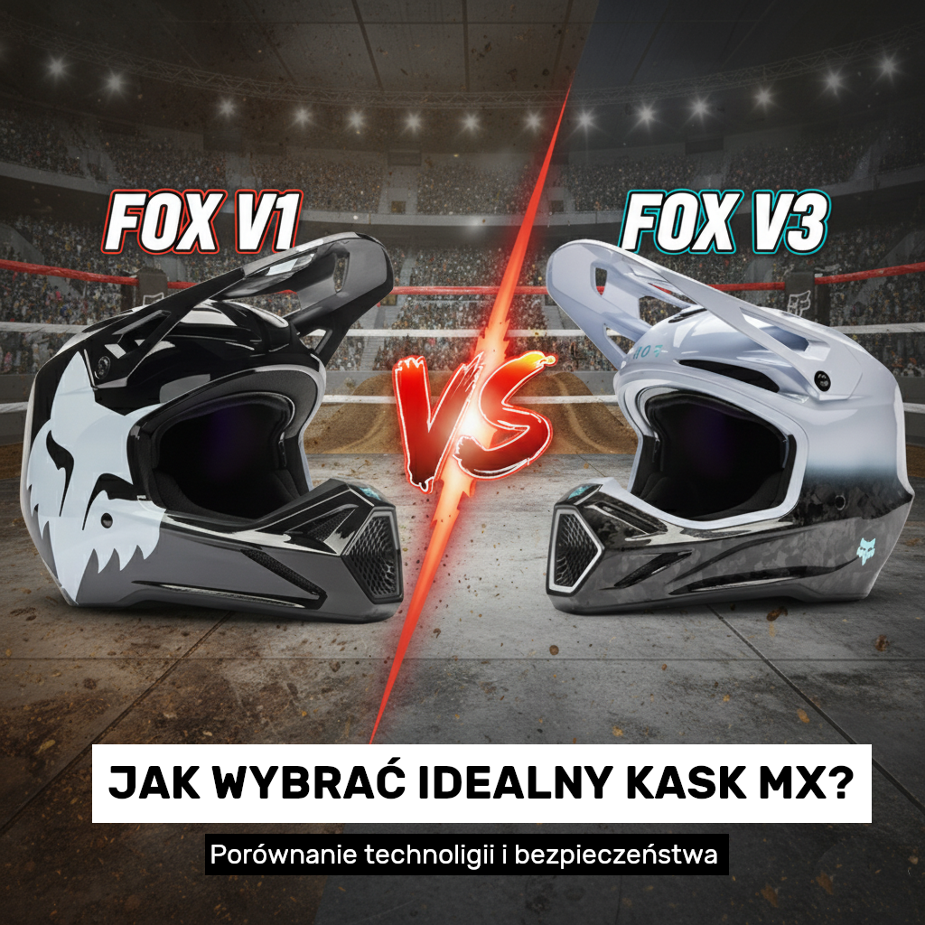 Jak wybrać idealny kask motocrossowy? Porównanie modeli FOX V1 i V3 oraz kluczowe cechy bezpieczeństwa.