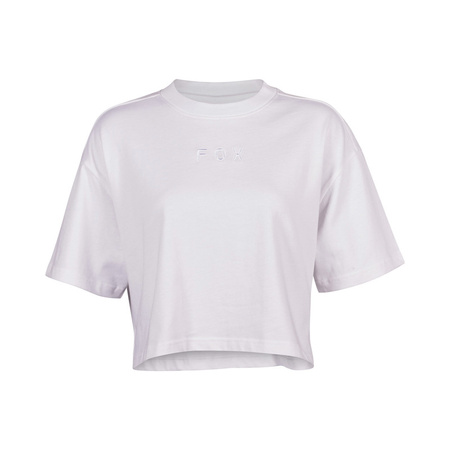 T-Shirt Fox Lady Wordmark Os Crop White