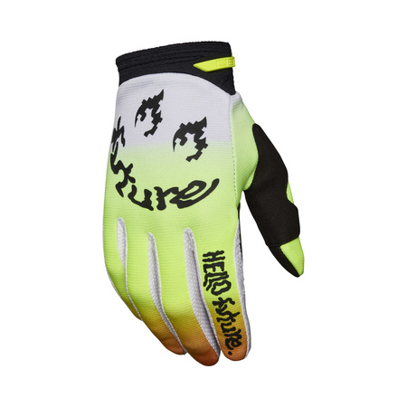 Rękawice motocyklowe Fox 180 Hello Future White/Yellow