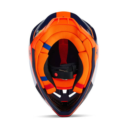 Kask motocyklowy Fox V3 Revise Navy/Orange MIPS ECE 22.06