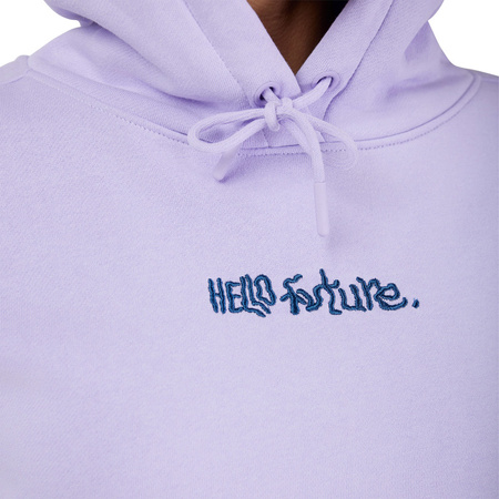 Bluza Z Kapturem Fox Lady Hello Future Fleece Po Lilac