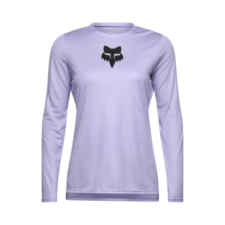 Koszulka Rowerowa Z Długim Rękawem Fox Lady Ranger Head Lilac