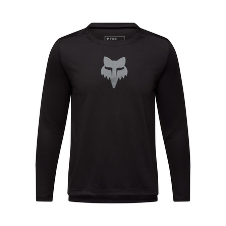 Koszulka Rowerowa Z Długim Rękawem Fox Junior Ranger Head Black