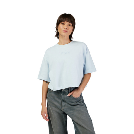 T-Shirt Fox Lady Wordmark Os Crop Pale Blue