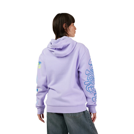 Bluza Z Kapturem Fox Lady Hello Future Fleece Po Lilac