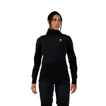 Bluza Rowerowa Z Kapturem Fox Lady Defend Thermal Black