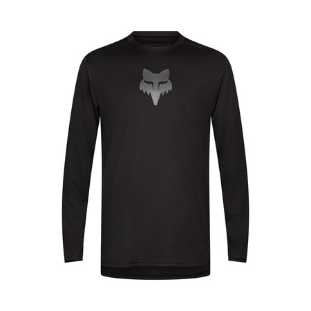 Koszulka Rowerowa Z Długim Rękawem Fox Ranger Head Black
