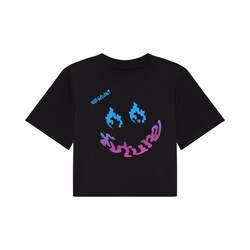 T-Shirt Fox Lady Hello Baby Black