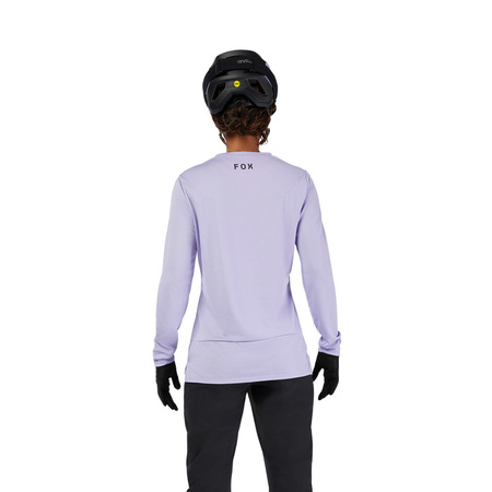 Koszulka Rowerowa Z Długim Rękawem Fox Lady Ranger Head Lilac