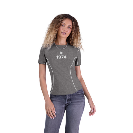 T-Shirt Fox Lady Moto-X Fitted Heather Graphite