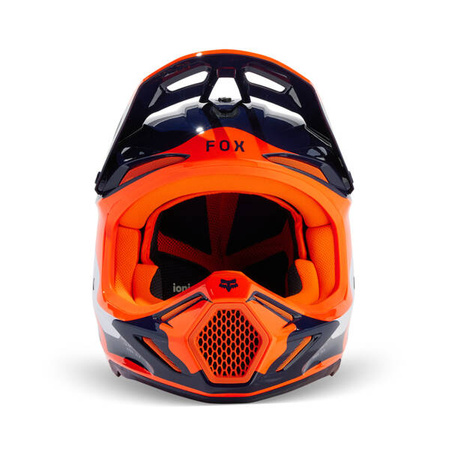 Kask motocyklowy Fox V3 Revise Navy/Orange MIPS ECE 22.06